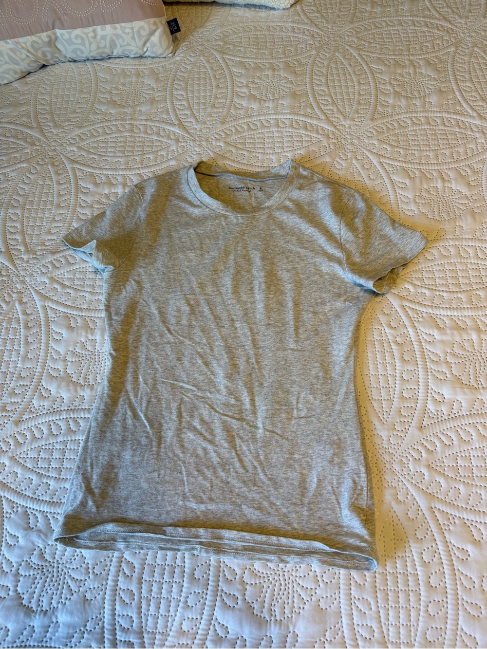 Abercrombie & Fitch Gray Heather Short Sleeve Tee